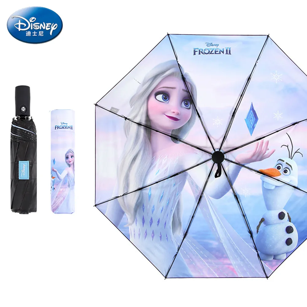  Frozen  Automatic Folding Umbrella Ladies Rain Women Strong 8K Waterproof Anti UV Sun Umbrellas Outdoor Kids Umbrella