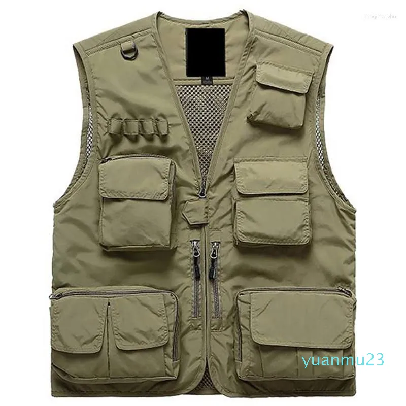 Hunting Jackets Fishing Vest Mesh Loose Jacket Outdoor Multi Pocket  Pography Fisherman Khaki XL From Yuanmu23, $28.19