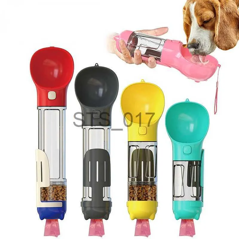 Dog Bowls Feeders Other Pet Supplies Portable Dog Water Bottle Food Feeder Drinker 3 In 1 Poop Dispenser Dogs Feeding Multifunction Pet Outdoor Travel Drinking Bowl x