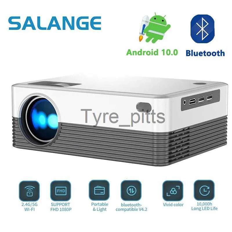 Andra projektorstillbehör Salange P35 Mini Projector 4K stödd Android 10 Home Theatre LCD -skärm Video Beamer 1080p Stödd USB Movie Projektor Home X0717