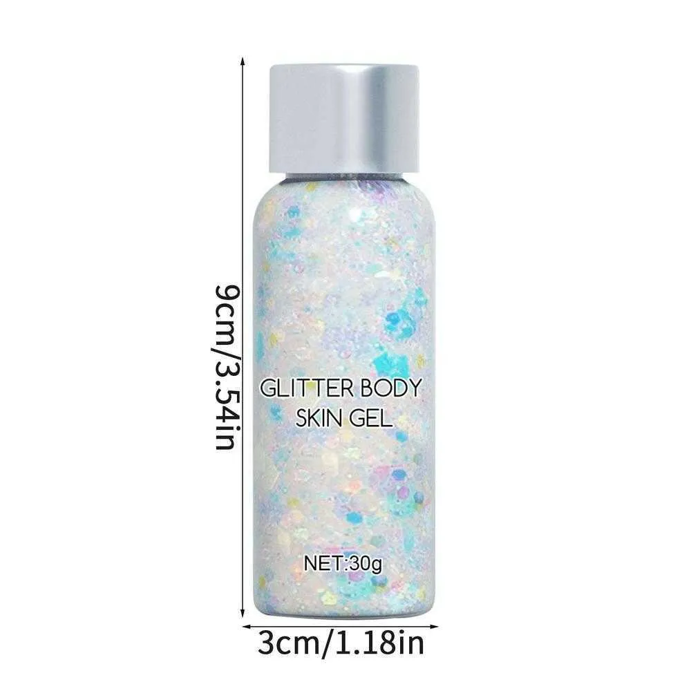 Body Glitter Gel Set – 3 Farben, Holografischer Chunky Glitzer, Für Gesicht, Körper, Nägel & Haare, Wasserfest