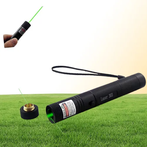 Vert Laser 303 5 mW Stylo Pointeur Laser Pointeur Stylo lumière laser  Puissant avec 4000 mAH 18650 Batterie + Chargeur de