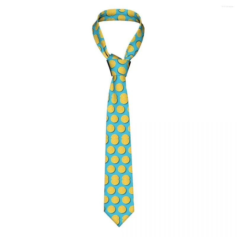 TIE TIE DA MENS TIGLIE Slimina magri fette di limone magro cravatta in stile libero da uomo matrimonio