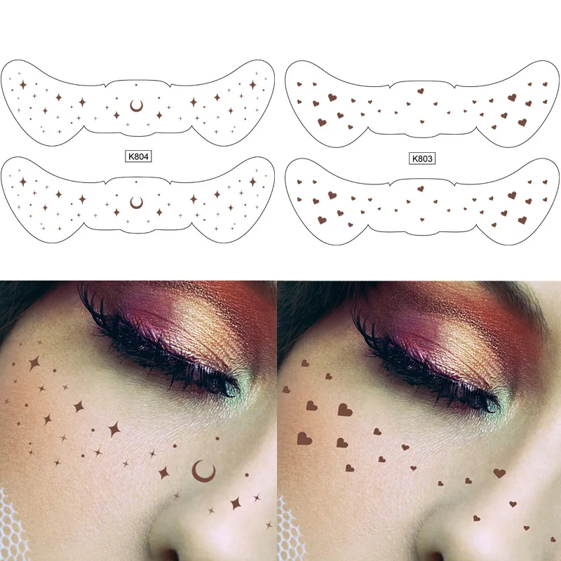 مثير Frecle Feckle Face Tattoo Heart Party Makeup Female Fashion Freckles ملصق مكياج