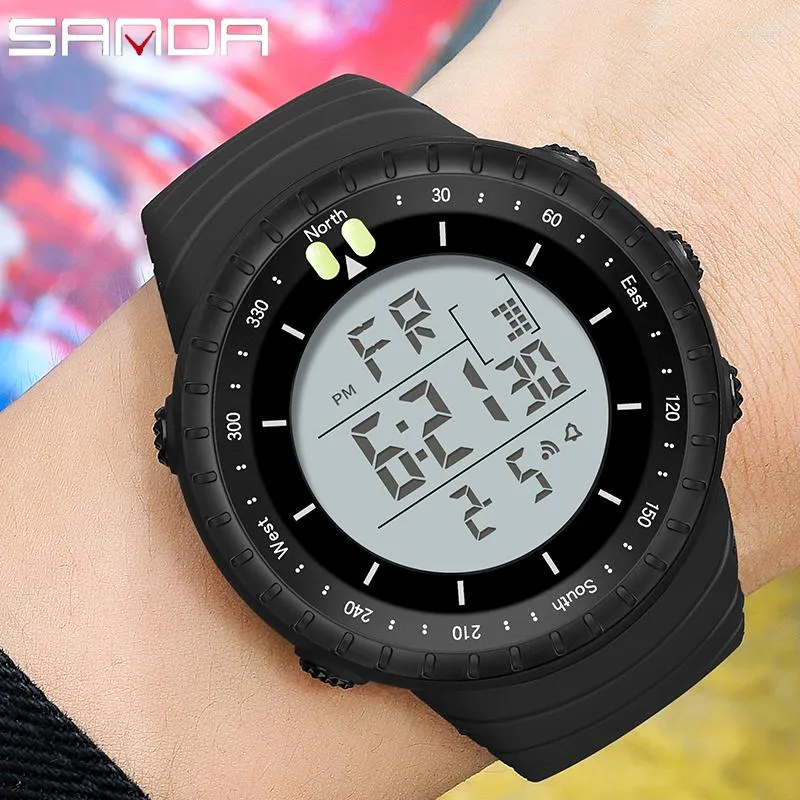 Orologi da polso SANDA Fashion Mens Orologi militari da esterno Sport Digital Watch 5Bar Orologio da polso impermeabile Orologio G Style Relogio Masculino