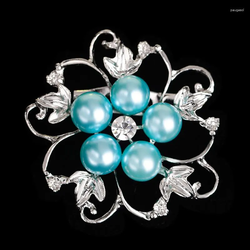 Brooches SINLEERY Charm Pink Blue Pearl Women Pin Party Wedding Accessories Fashion Jewelry SSB