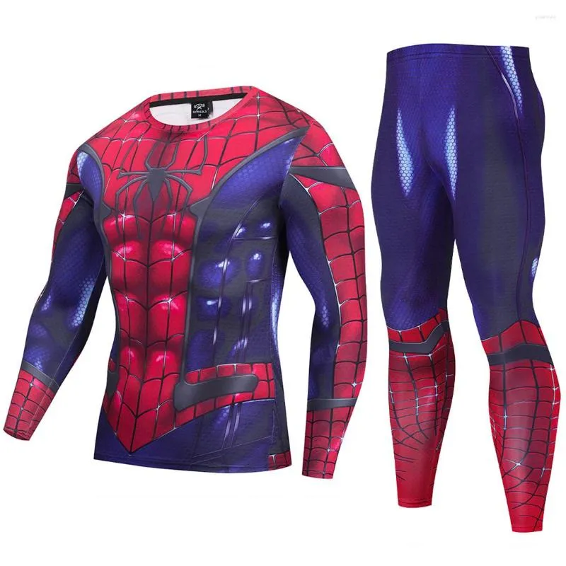 Chándales de hombre Traje deportivo de compresión de secado rápido Runnin 3D Impreso I-quality Join Trainin Fitness Sportswear