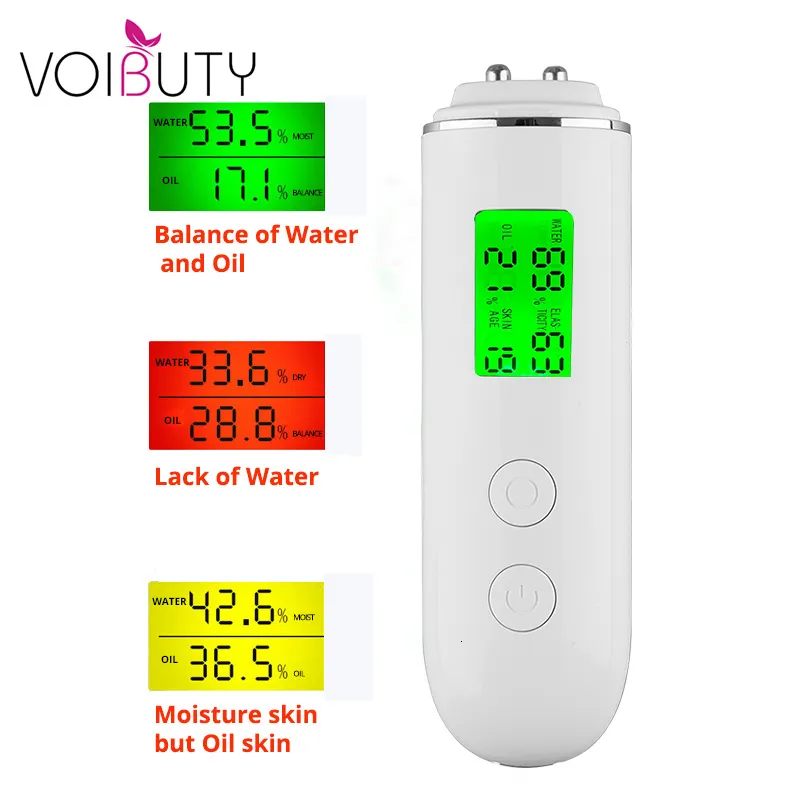 Dispositifs de soins du visage Affichage LCD électrique Testeur de peau numérique pour la détection d'analyseur hydratant de contenu d'agent fluorescent d'huile d'humidité 230617