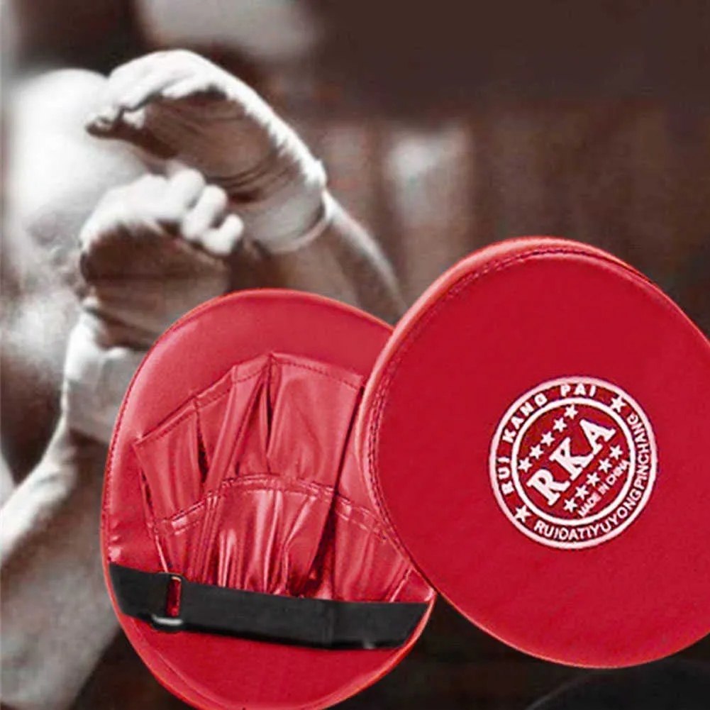 Защитное снаряжение 2022 Новые 2 цвета боксерские перчатки для Muay Thai Kick Boxing MMA Training Pu Foam Boxer Target Pad Taekwondo оборудование HKD230718