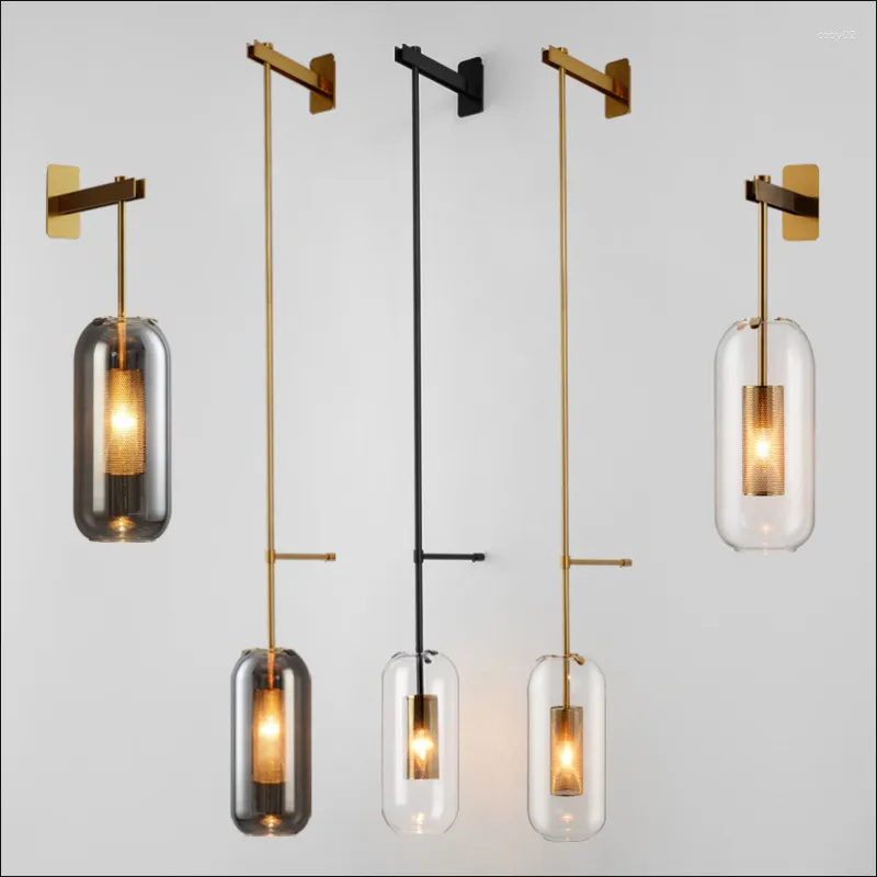 Wall Lamp Industrial Decorative Led Mirror Glass Light Design Bedroom Bedside Living Room Indoor Kitchen Island