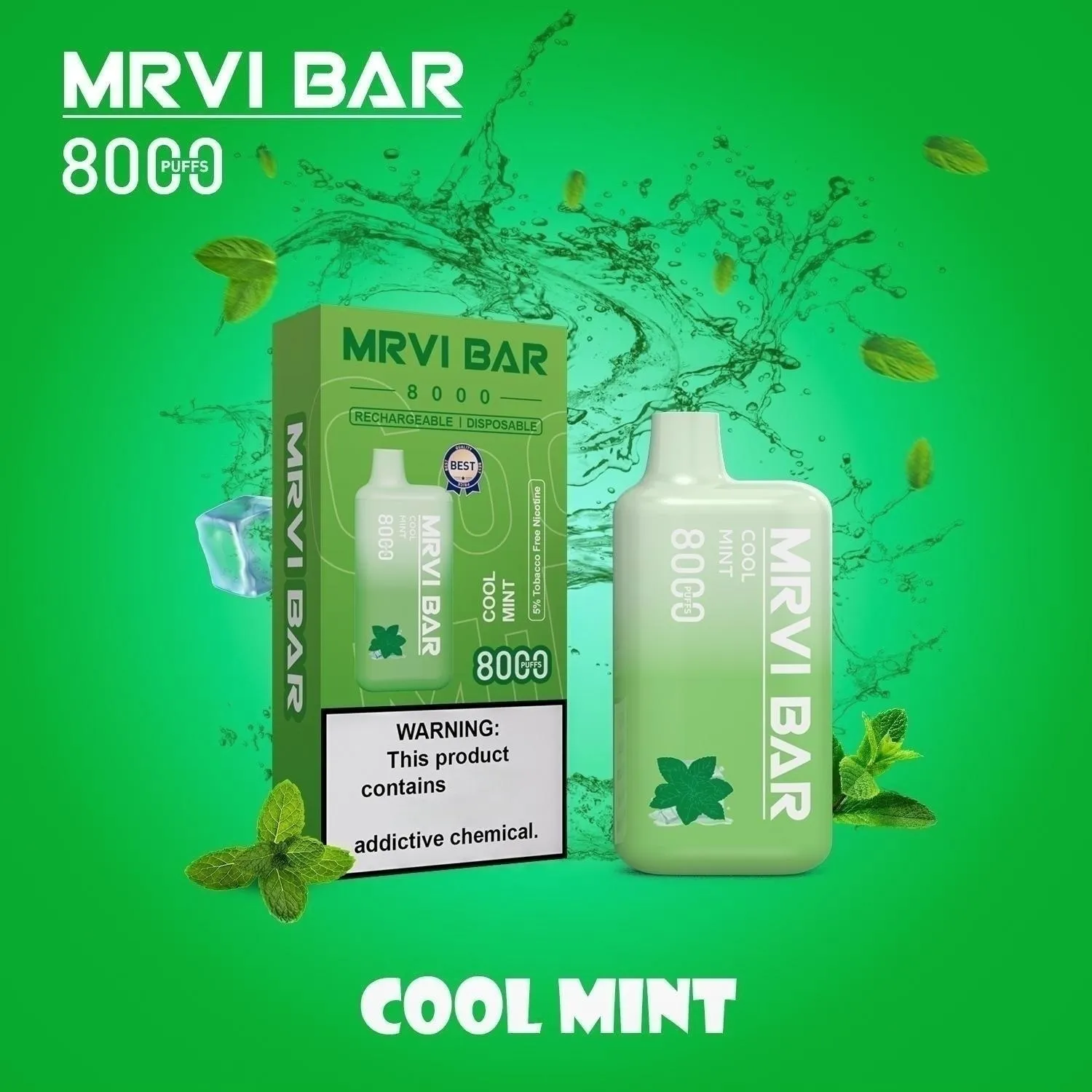 Original MRVI BAR 8000 PULDS Disponibla Vape Pen E Cigarett med laddningsbar 650mAh Batteri Förled 16 ml Big Vapor Elfbar Shenzhen Populära stil
