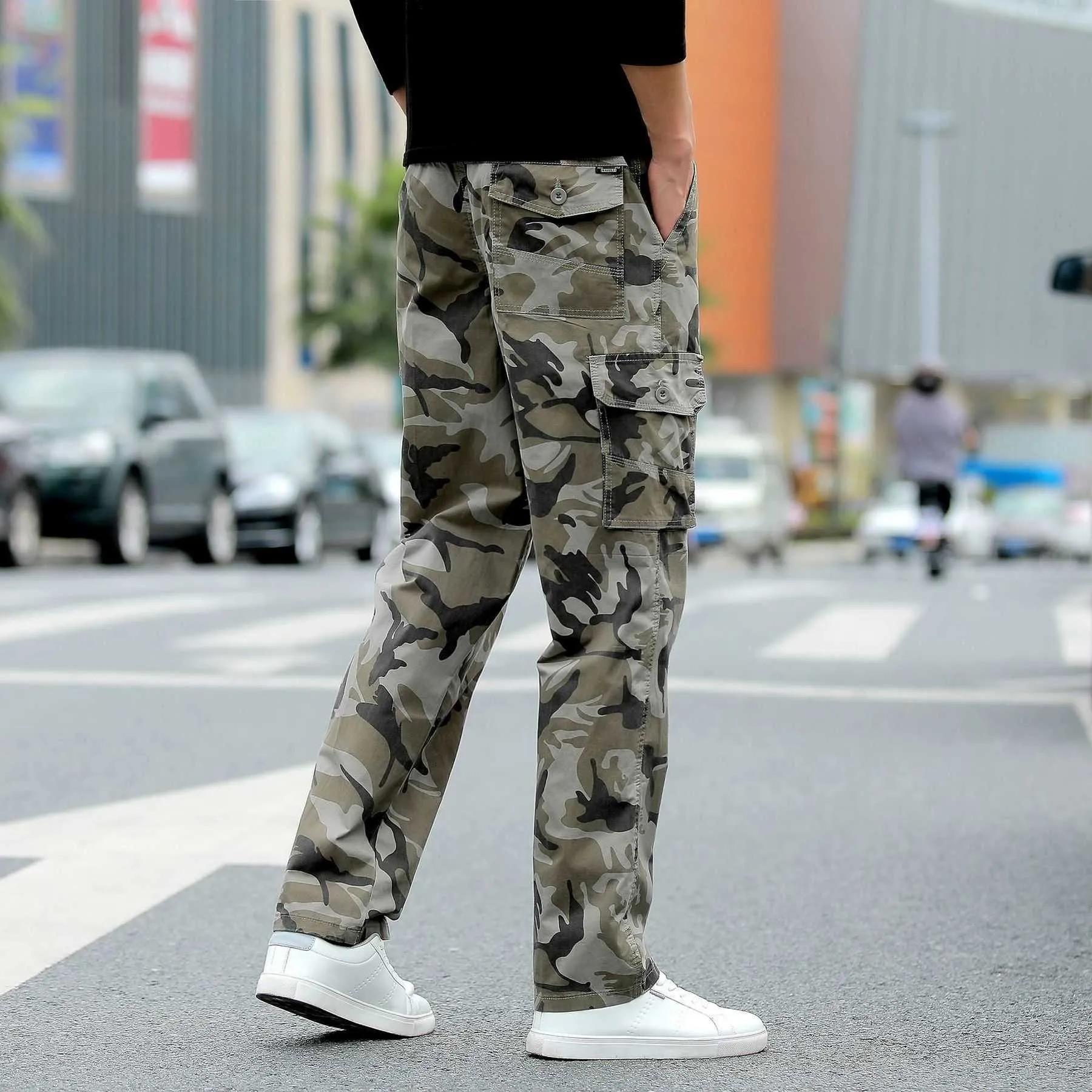 Camo Pants Men Hunting Big and Tall Cargo Pants Relaxed Fit Drawstring  Elastic Waist Baggy Outdoor Camouflage Pants Mens Jogging  Suits(Black,Medium) at Amazon Men's Clothing store