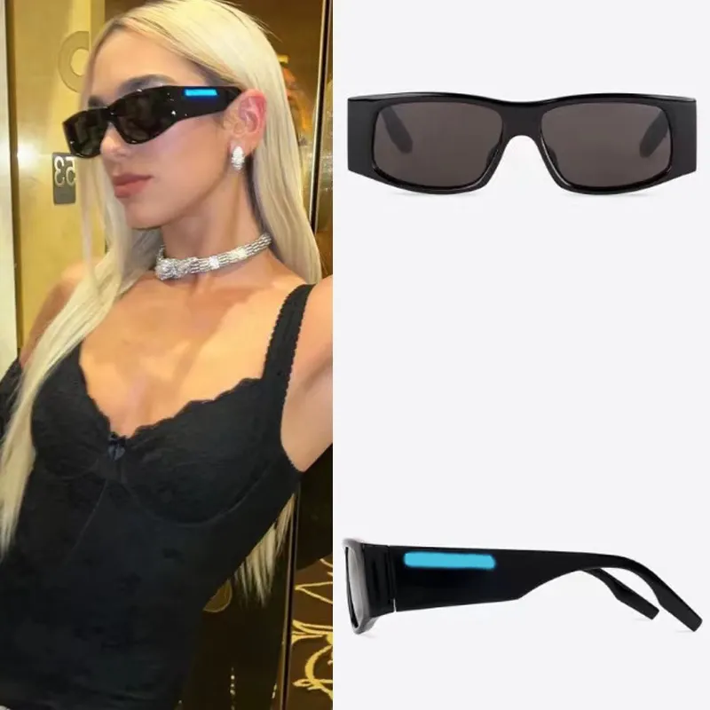 Sunglasses fashion branded luxury designer sunglasses for women and men mens cat eye design with letter fluorescence legs uv400 protective come original case