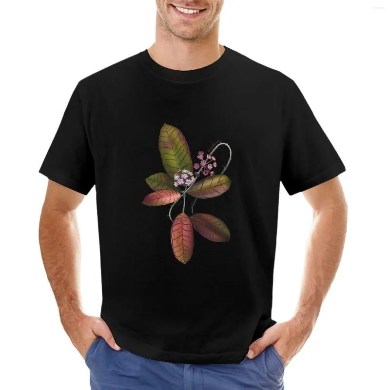 Herrpolos hoya sp. Gunung gading i blom t-shirt kort ärm tee tungvikt t skjortor monterade för män