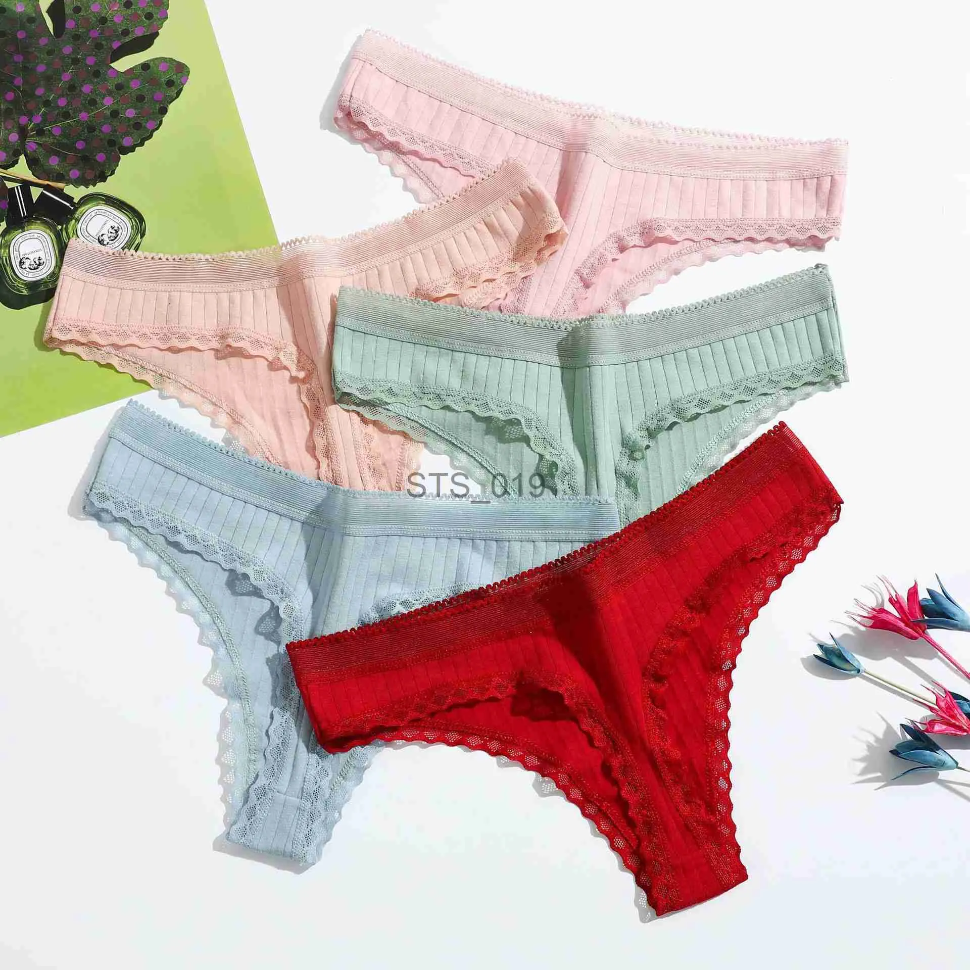 Briefs Panties Other Panties Sexy Cotton Thong Women Lace Low Waist Panties Underwear Ladies Briefs Lingere Panty Solid Color Breathable Female G-strings New x0719