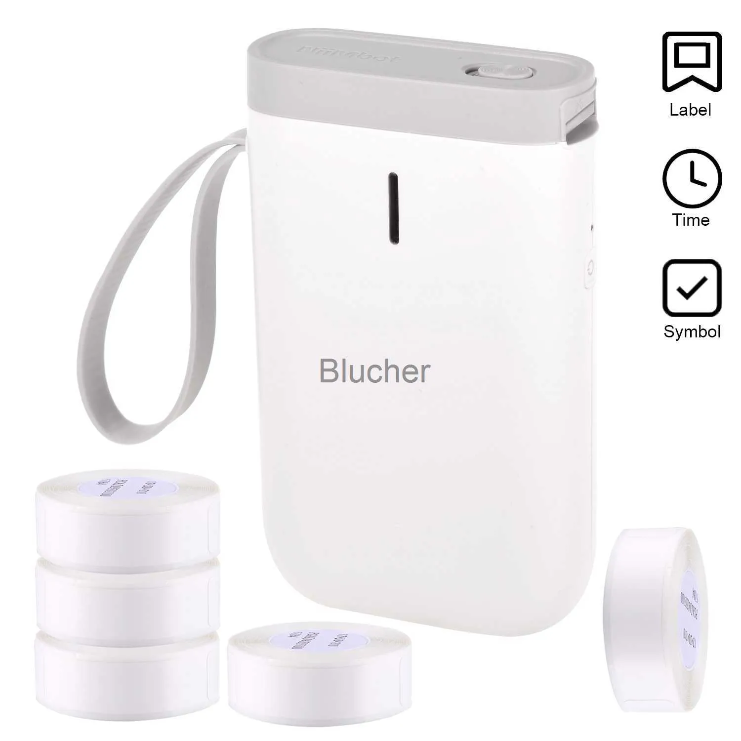 D110 Etiqueteuse Bluetooth, Mini Imprimante Etiquette Autocollante, Mini  Etiqueteuse Bluetooth Portable Rechargeable,Compatible avec iOS Android  pour