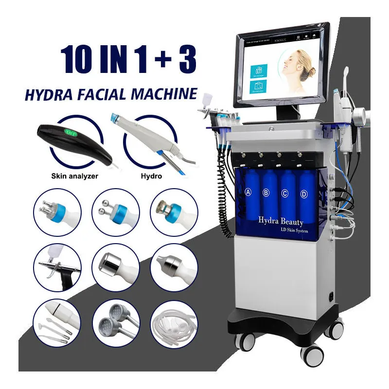 Vácuo multifuncional RF Beauty and Hydra Beauty Salon Use Hydra Micro dermoabrasão Máquina de oxigênio facial