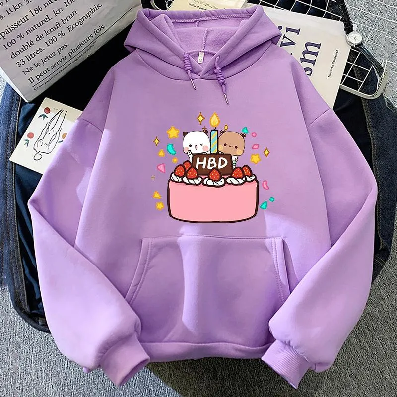 Erkek Hoodies Bubu ve Dudu Merch Hoodie Sweatshirts Erkek Kadın Kazak Harajuku Tracksui Mutlu Yıllar Sokak Giyim Moda Kıyafetleri Üst