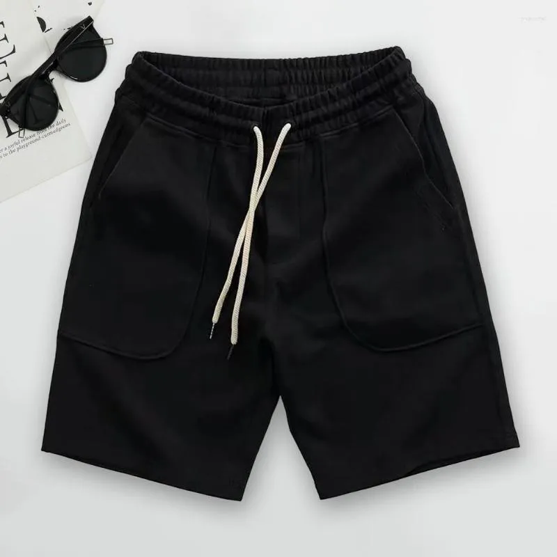 Herr shorts mode män 2023 sommarstrand avslappnad solid baggy basfickor streetwear kläder