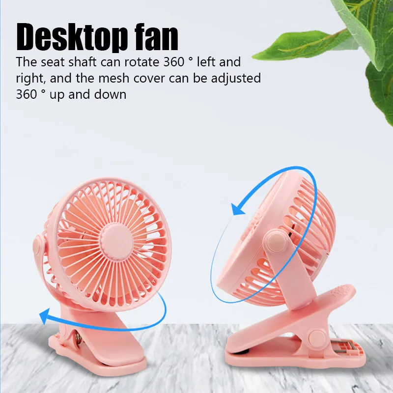 Ventilador pequeño de plástico para escritorio, Mini ventilador