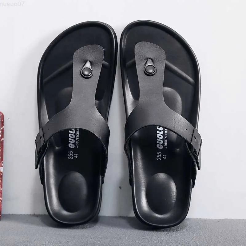 Pantoufles pour hommes inclus pantoufles d'angle été nouvelle mode tongs vêtements décontractés sandales chaussures de plage semelles antidérapantes résistantes à l'usure diapositives L230718