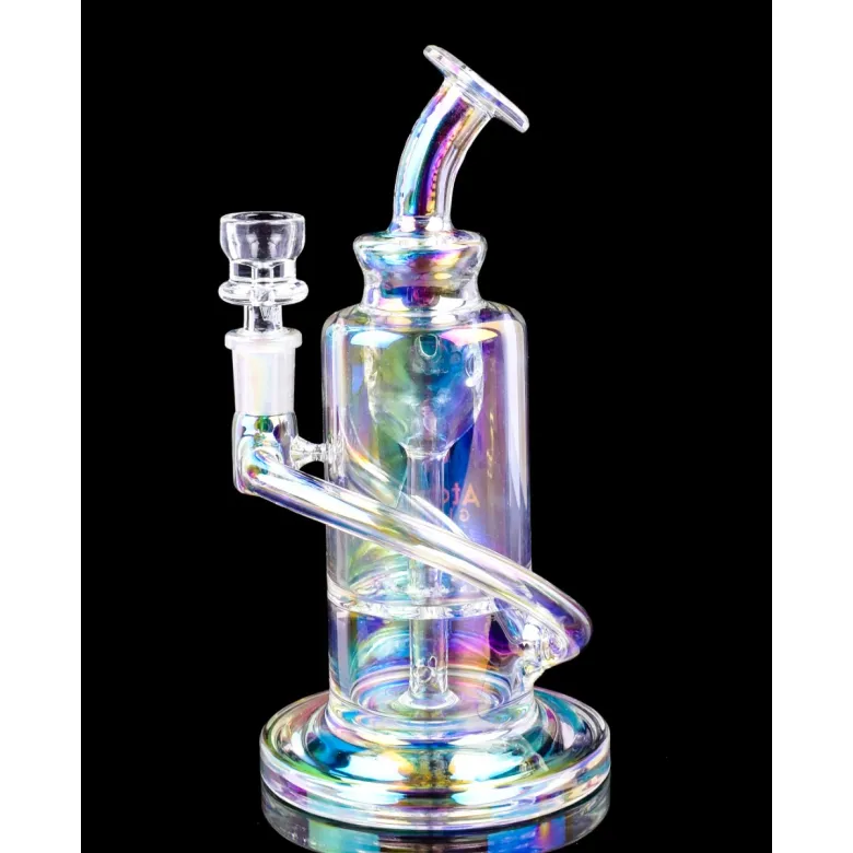 Recycler Oil Rigs Bong in vetro acqua Narghilè Shisha Pipa in vetro fumatori Dab Bong con Banger da 10 mm