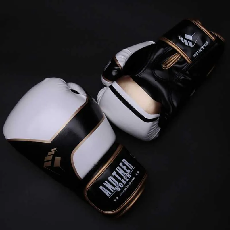 Équipement de protection 4-14OZ Gants de boxe formation gants de boxe pour enfants adultes Muay Thai Boxe Sanda équipement combat arts martiaux coup de pied MMA Sanda HKD230718