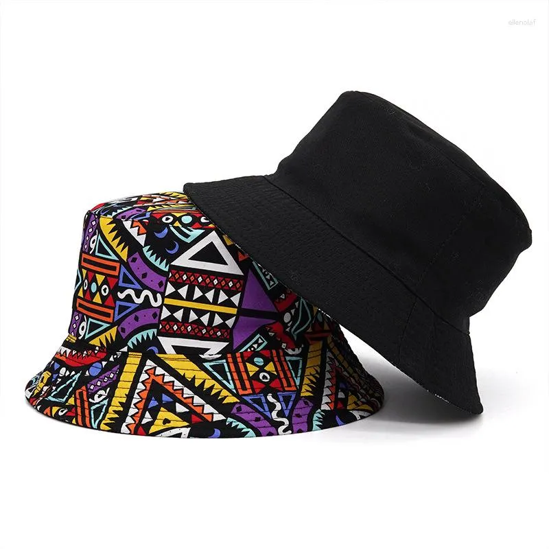 Berretti Moda Boho Stampa Uomo Donna Berretto da pescatore Primavera Estate Outdoor Tour Secchiello casual Cappello visiera Panama morbido unisex a tesa larga