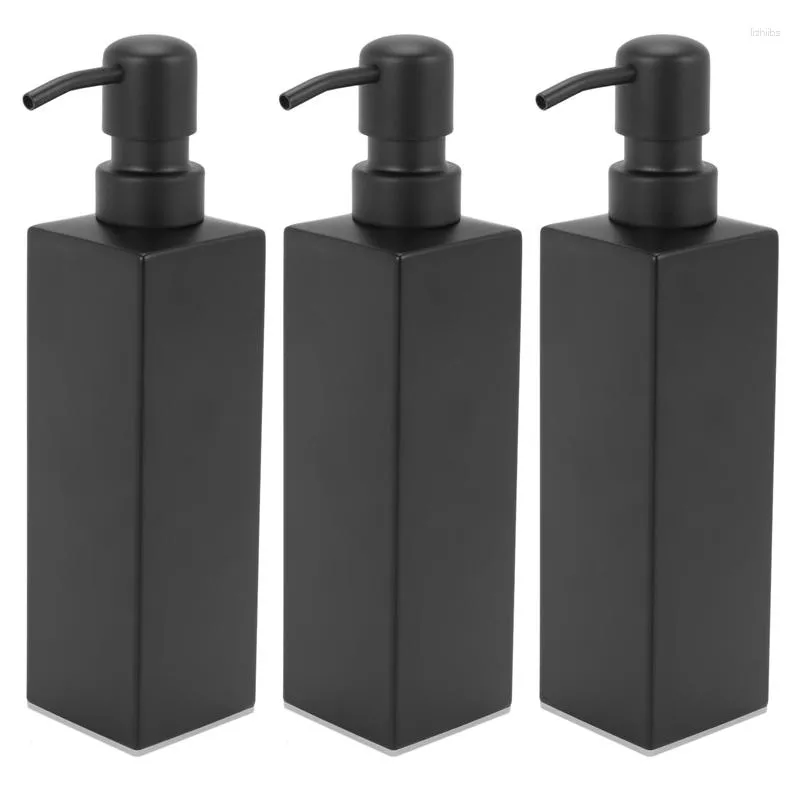 Liquid Soap Dispenser 3X Stainless Steel Handmade Black Bathroom Accessories Kitchen Hardware Convenient Modern