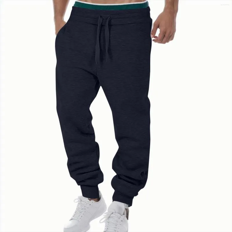 Calças Masculinas de Cor Sólida Roupas Esportivas Calças Absorventes Roupa de Baixo Solta Respirável Treinamento Jogging Pantalones Hombre