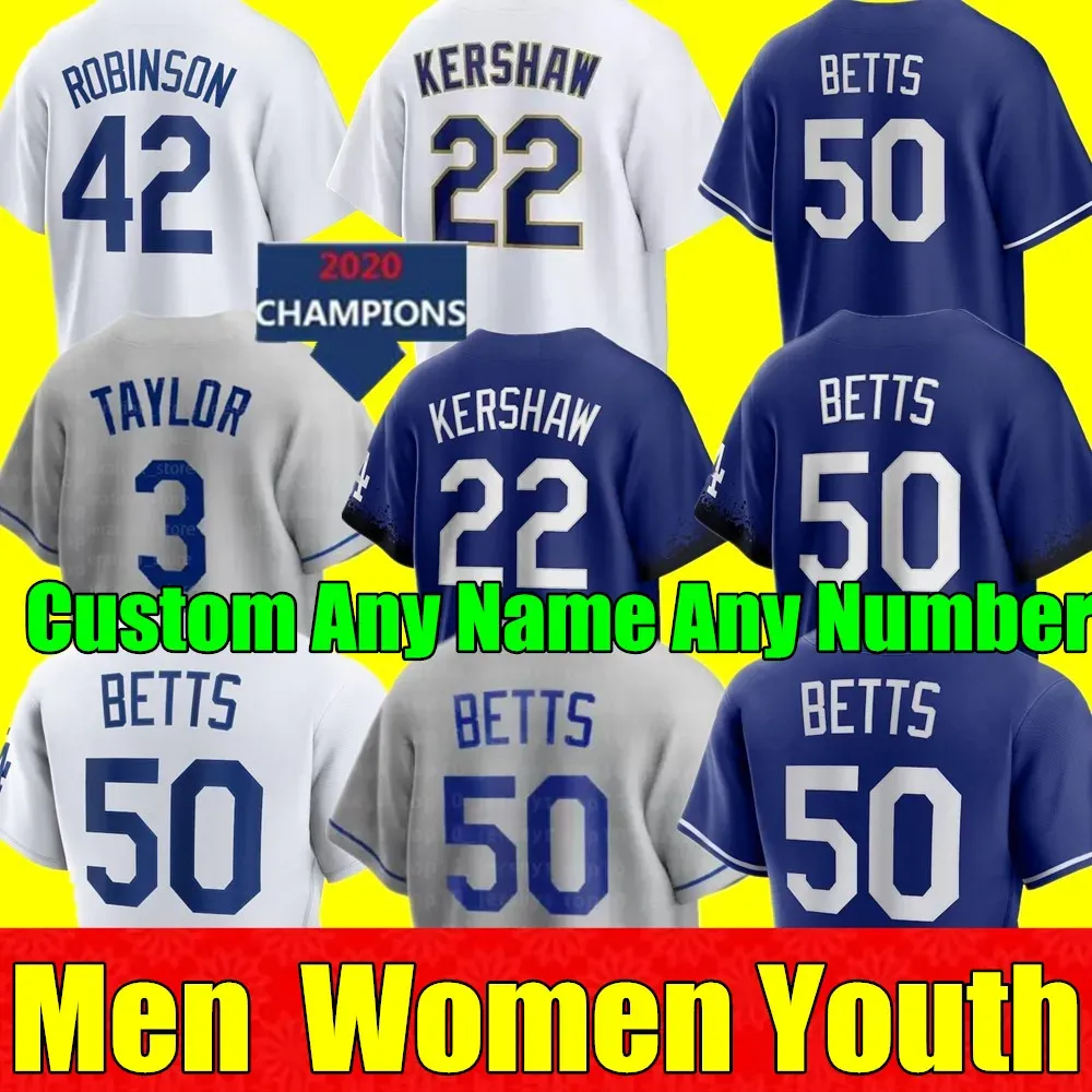 2023 Nouveaux maillots S-4xl 50 Mookie Betts Freddie Freeman Baseball Trevor Bauer 22 Clayton Kershaw 7 Julio Urias Justin Trea Turner Walker