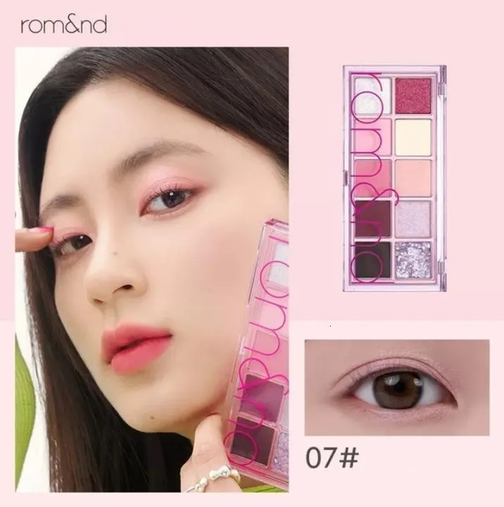 Тени для век Romand 10 Colors Palette Palette лучше, чем садовая серия Matte Shimmer Blitter теплые женщины красавица косметика 230718