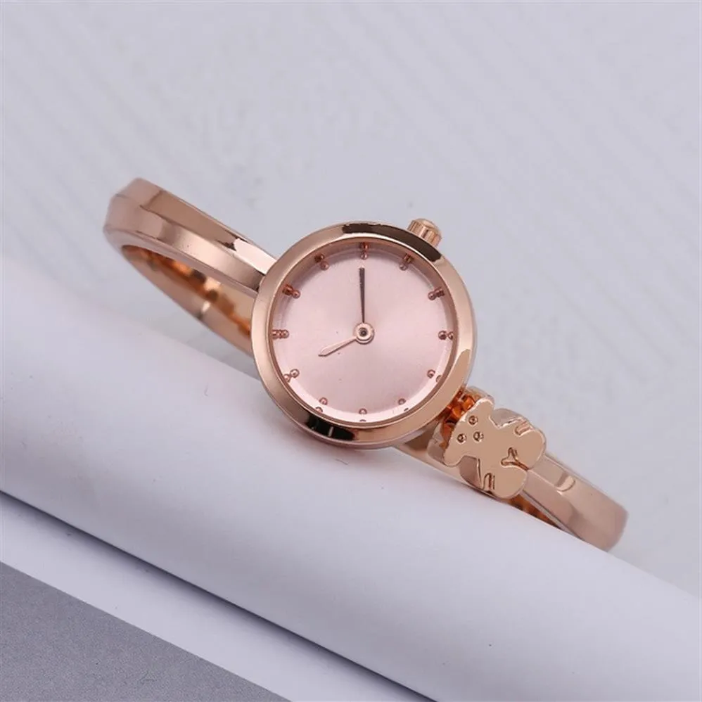 2020 Rose Gold عالية الجودة مصمم الساعات Watch Watch Men and Women Quartz Watch Tous Bracelet Bracelet Design Accessorie2858