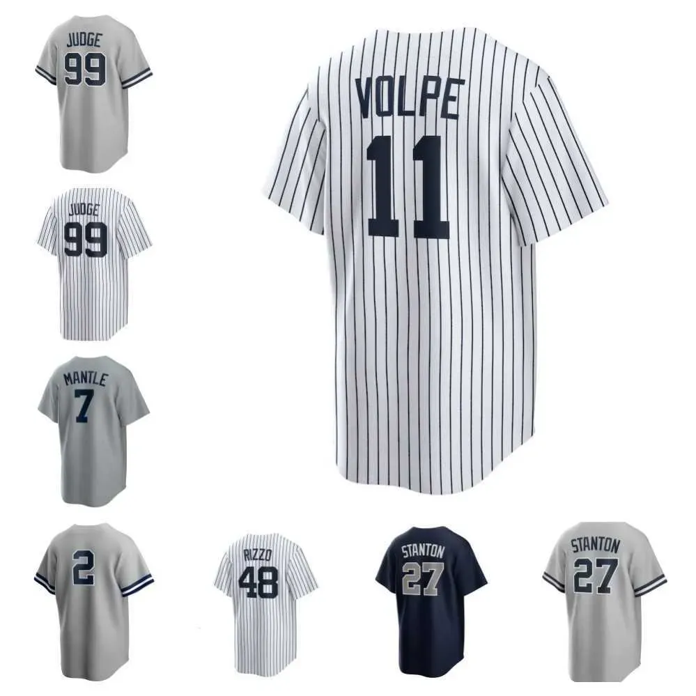 2023 camisetas de béisbol Aaron Judge personalizadas Anthony Volpe Anthony Rizzo Nestor Cortes Jr. Giancarlo Stanton Aaron Hicks Joey Gallo Dj