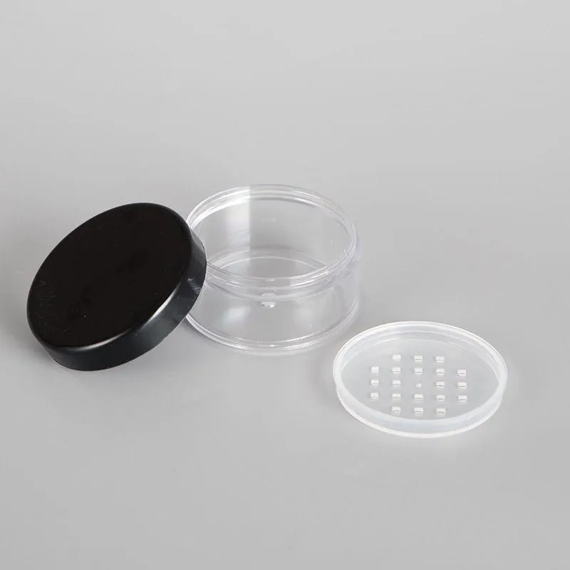 30G 30ML Empty Loose Powder Case, Plastic Makeup Jar Travel Kit, 1Oz Cosmetic Jars Containers With Sifter Lids Dcxil