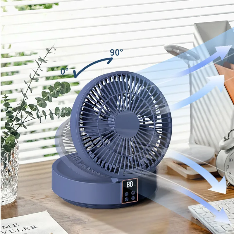 Fans Fans With Remote Control Portable Rechargeable Ceiling Usb Electric Folding Fan Night Light Air Cooler Home-appliance Home 230717