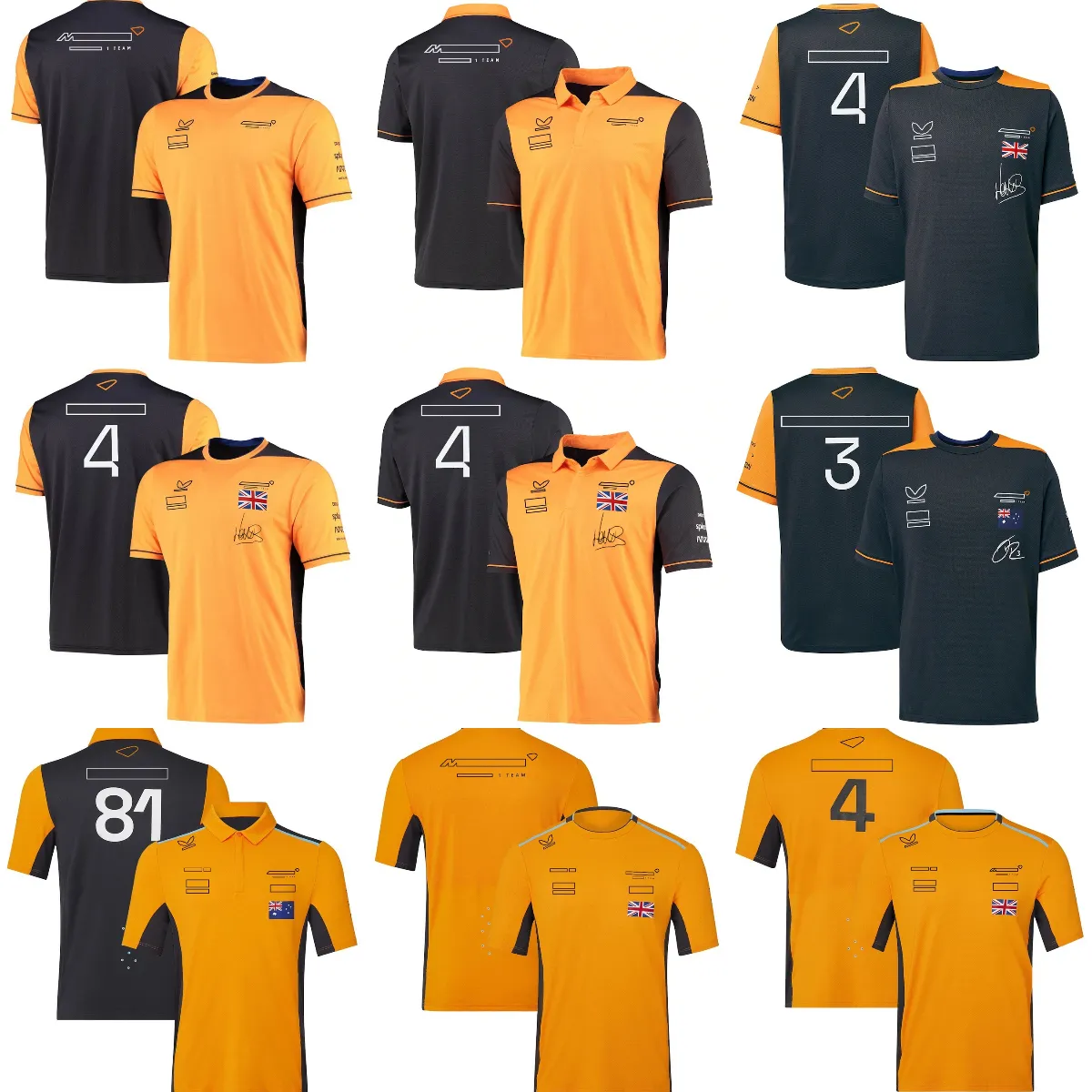 남자 티셔츠 포뮬러 1 티셔츠 2022-2023 F1 팀 폴로 셔츠 티셔츠 경주 스포츠 스포츠 통기성 저지 여름 레이스 브랜드 남성 인쇄 t-