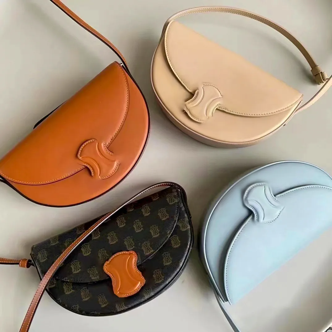 10 kolorów nastolatek triomfea pół księżyca pod pachami luksusowe designerskie torby na ramię damskie torba rąk tote pochette oryginalne skórzane sprzęgło Cross Body Messenger Torby