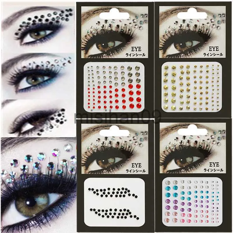 Annan makeup 1pc 3D Sexig Crystal Jewel Temporary Diy Diamond Eyes Festival Party Makeup Tools Eyes Glitter Makeup Adgnment Sticker J230718