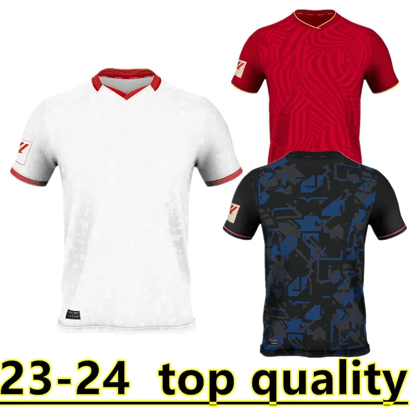 Sevilla 2023 2024 Sevillas Soccer Jerseys Final L.ocampos Suso Jong Maillot Gudelj K.Rekik Tecatito Munir Rafa Men Kids Kit 22 23 24 Fotbollskjorta Boy Set Home Away 3