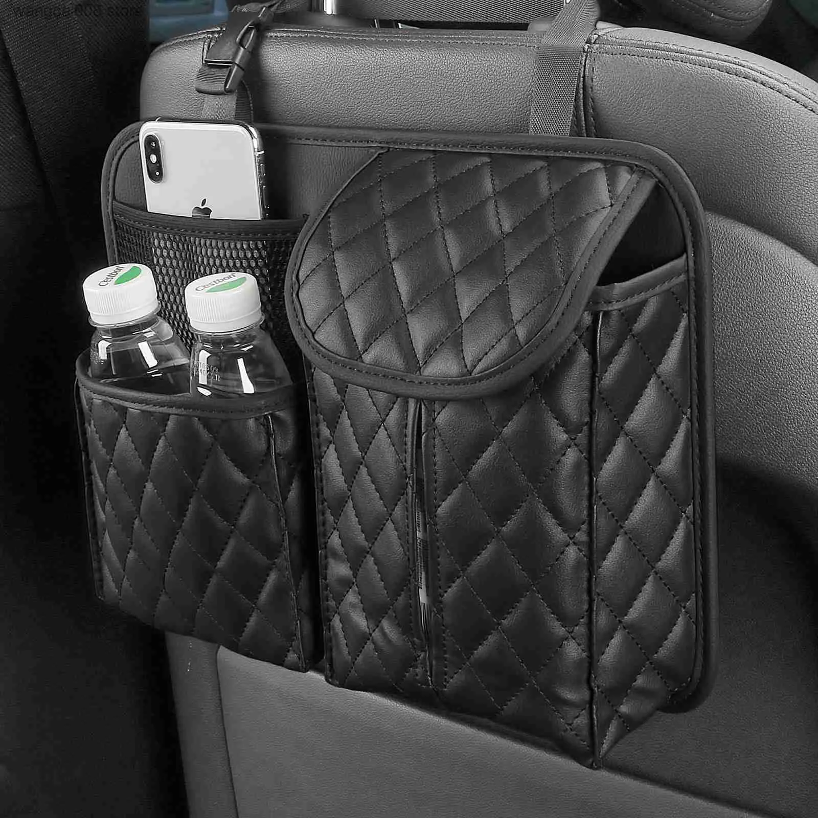 Auto-Organizer, Premium-Leder-Rückenlehne, Auto-Aufbewahrungstasche mit  Taschentuchboxen, Auto – Oz Marketplace