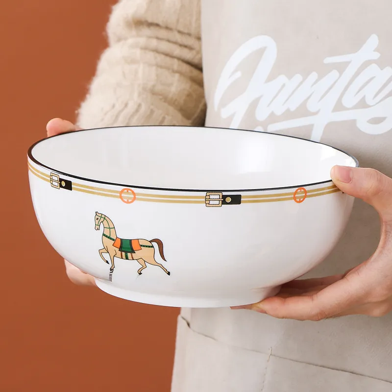 Keramik-Geschirr-Set, kreatives Haushaltsgeschirr, Suppenschüssel, Keramikteller