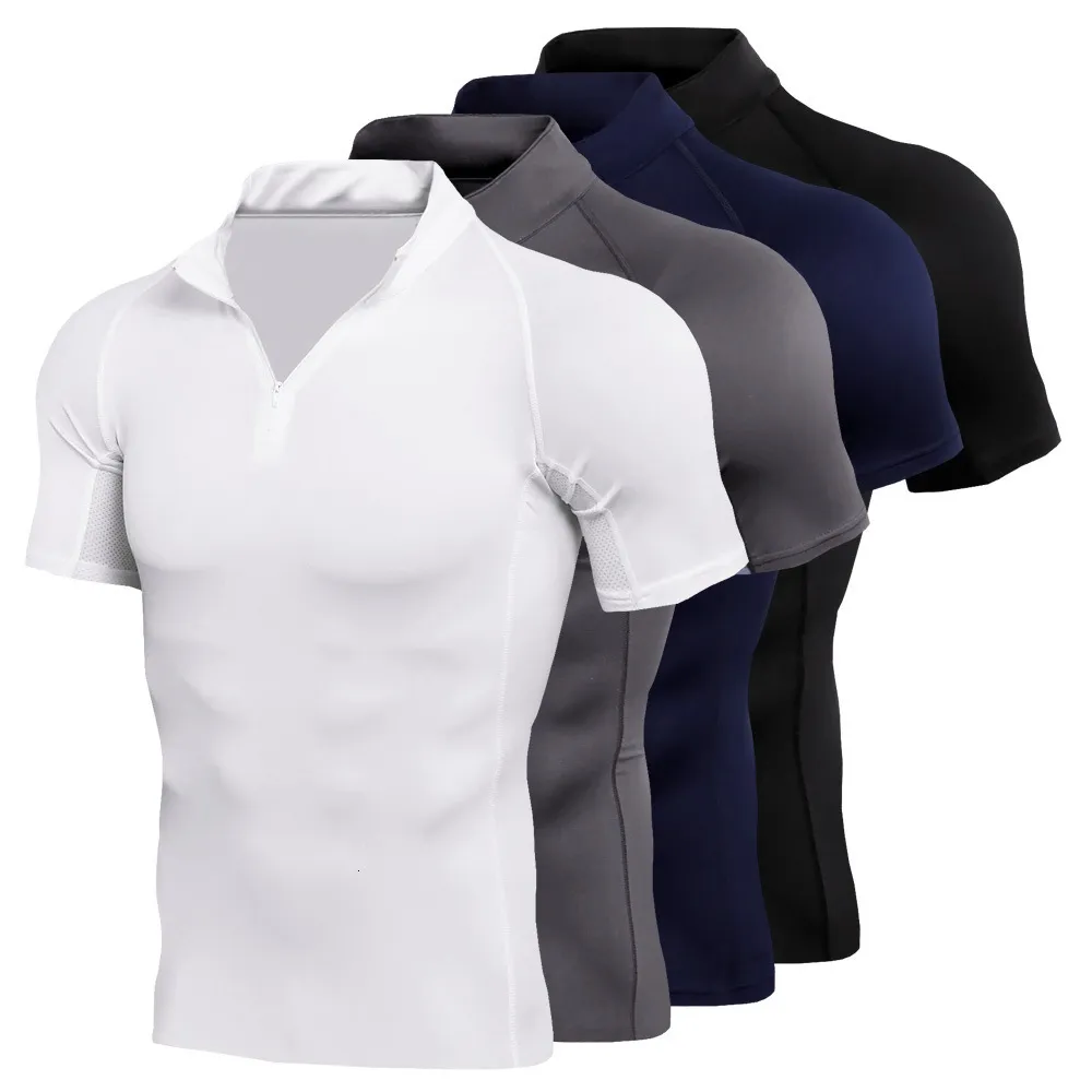 T-shirt da uomo T-shirt a compressione da corsa da uomo Maglia da calcio ad asciugatura rapida Fitness Abbigliamento sportivo Bodybuilding Sport Camicia a maniche corte Traspirante 230718