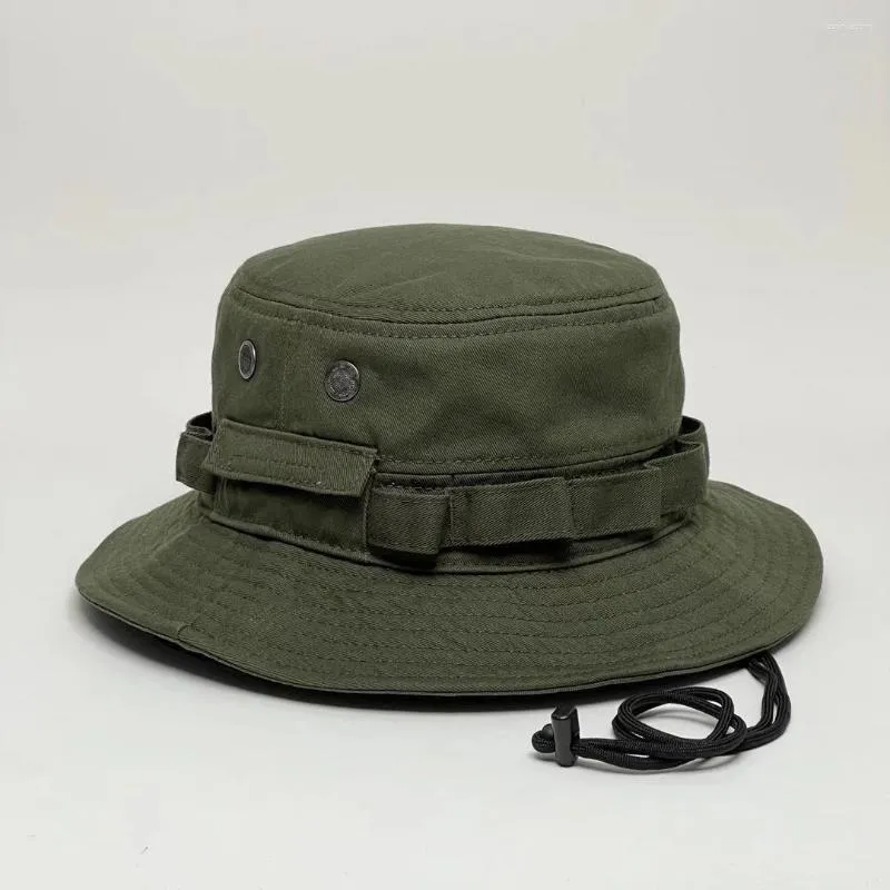 Berety Wysokiej jakości system kubełkowy Unisex Fisherman Cap Letnia jesienna bawełniana bawełna