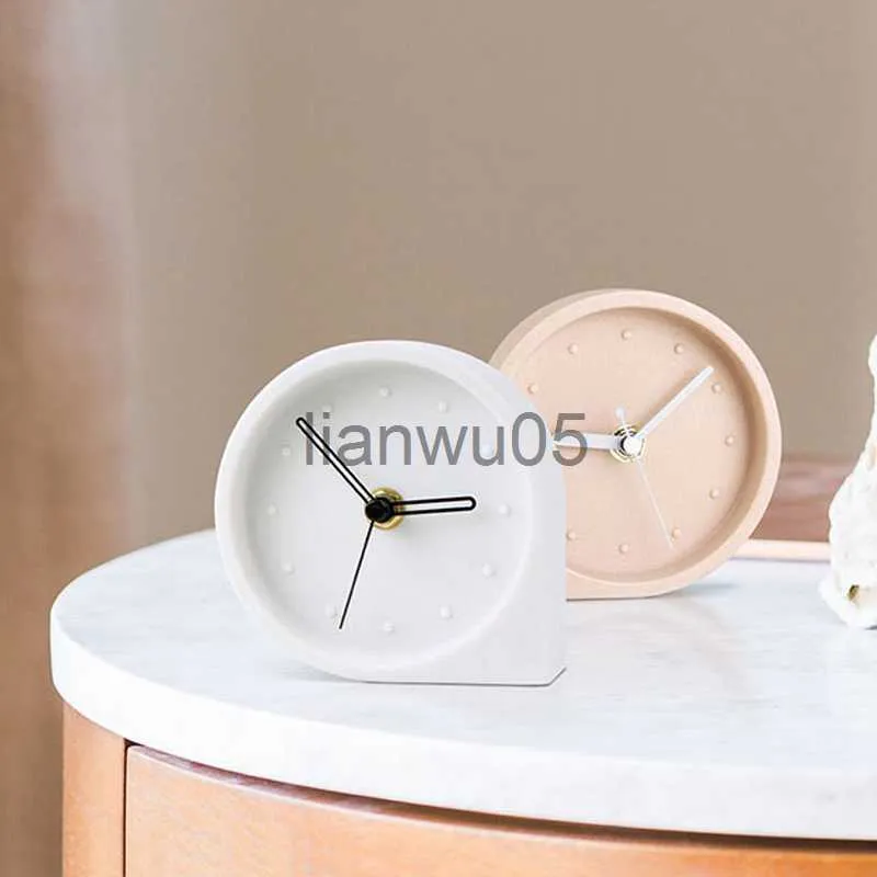 Schreibtisch Tischuhren Nordic Sandstein Schreibtischuhr Moderne  Minimalistische Uhr Studie Schlafzimmer Stille Schreibtischuhr Moderne  Dekoration Zuhause X0719 Von 17,47 €