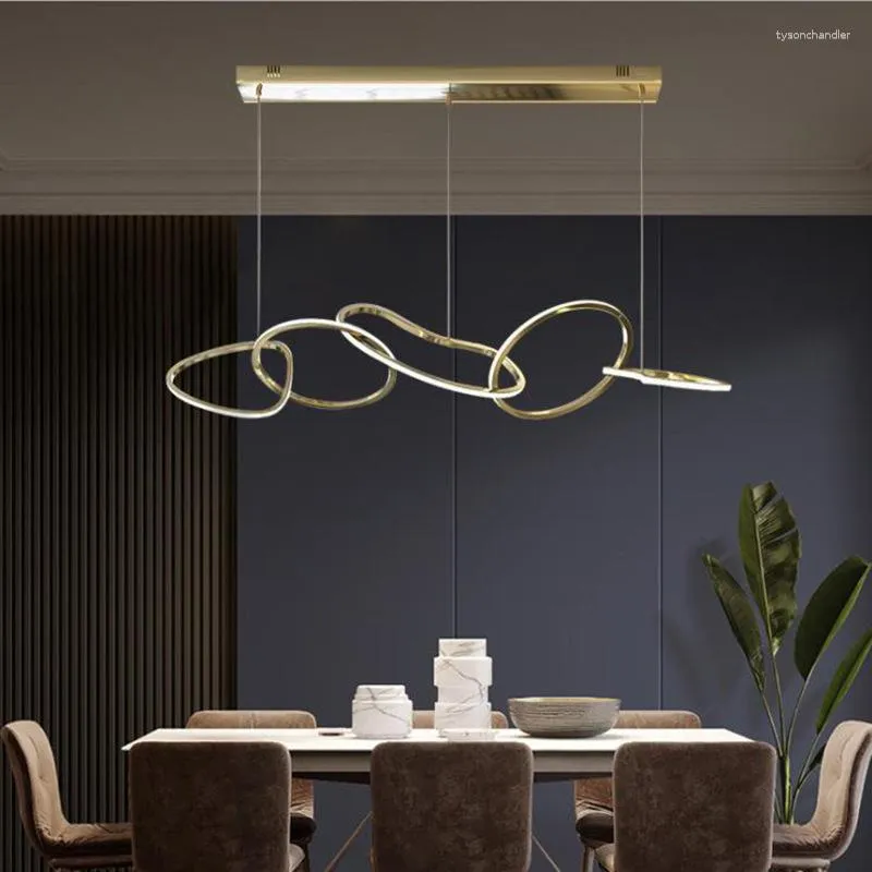 Lampy wiszące tylna stal nierdzewna restauracja żyrandol Nordic Nordic RECT ART Personal