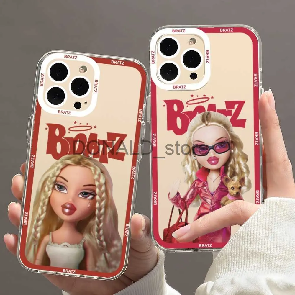 Корпуса сотового телефона Bratz Doll Chase Case Cash для iPhone 11 12 Mini 13 14 Pro Max Transparent Shell J230719 J230719