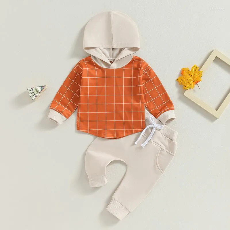 Zestawy odzieżowe maluch dziecięcy chłopiec z kapturem z kapturem z długim rękawem garnitur niemowlę