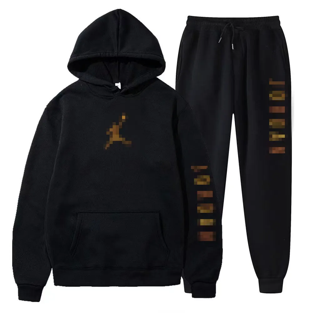 Sweatpants And Hoodie Set Tracksuit Men Hooded Sweatshirt Pants Pullover Hoodie Suit Casual Men Clothe ssss