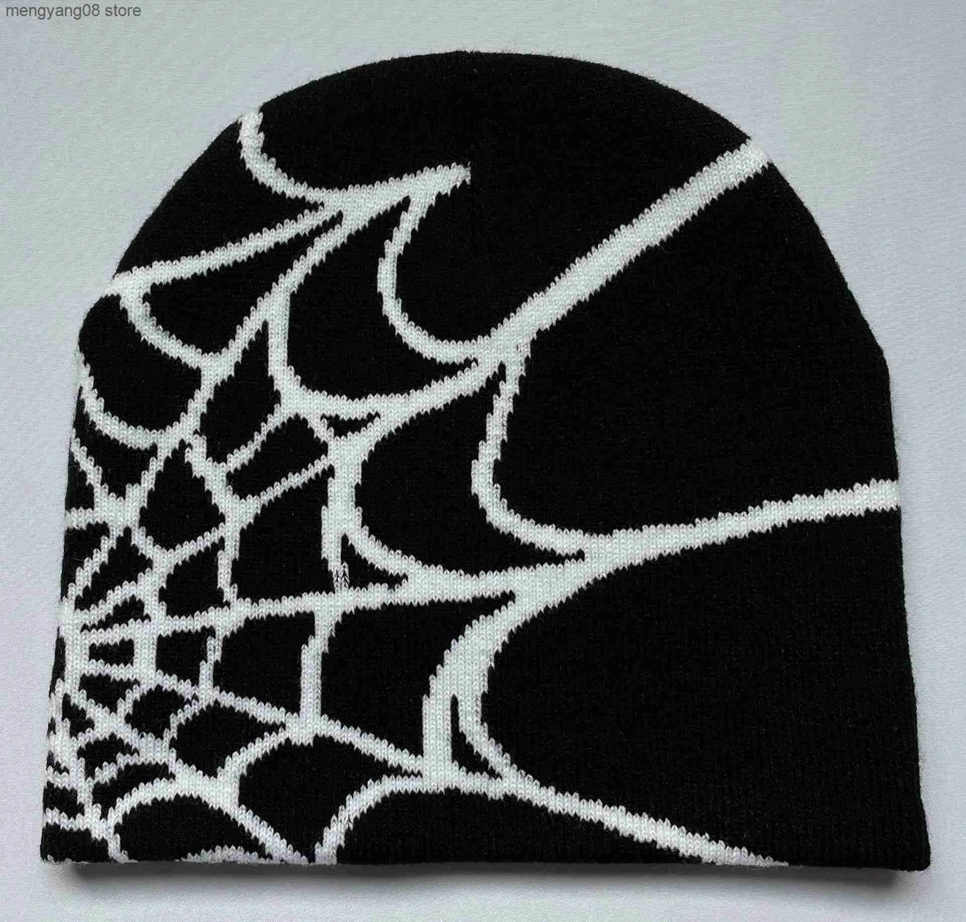 Y2K Spider Beanie - Trendy Wool Skull Cap for Women, Men